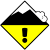 Symbole d'alerte d'avalanche de niveau 2