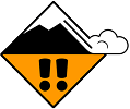 Symbole d'alerte d'avalanche de niveau 3